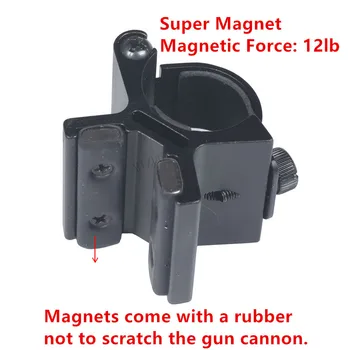 Magnēts Mount Strong Dual Magnētisko X 24-27mm Zibspuldzes Zibspuldzes Balsteņa darbības Joma Lielgabals Barelu Mount Taktikas