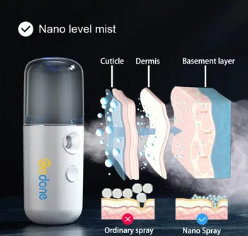 Nano aerosols gaisa mitrinātāju, Skaistums, mašīna sejas steamer pārnēsājamas Elektriskās USB rokas mini profesionālo smidzinātāju sejas steamer