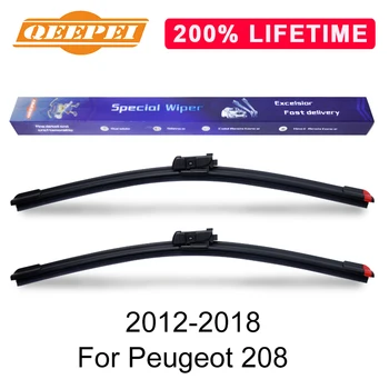 QEEPEI Aizstāt Tīrītāju slotiņu Par Peugeot 208 2012-2018 Silikona Gumijas Priekšējā Vējstikla Tīrītājs Auto Auto Aksesuāri