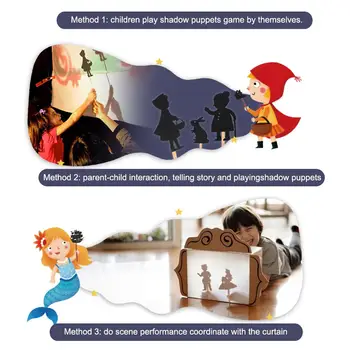 Bērniem Shadow Puppets Izglītības Siluetu Spēles Interesantu Ēnu Attēlu Vecāku-bērnu Mijiedarbību Izziņas galda Spēles