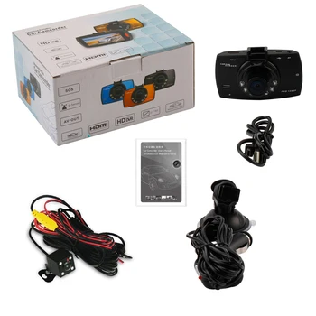 Podofo Dual Objektīvs G30 Auto DVR FHD) 1080P Video Ieraksti Registrator ar Rezerves Atpakaļskata Kamera Videokamera Nakts Vīzijas Dashcam