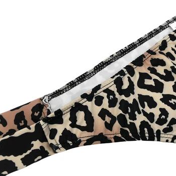 Strapless Bowknot Leopard Bikini Komplekti Sievietēm Pie Pleca Pārsējs Divas Gabals Sexy Peldkostīms Push Up Peldkostīmi