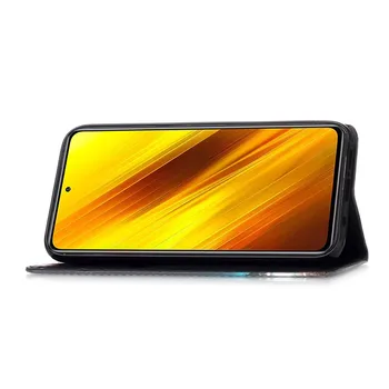 Par Xiaomi Poco X3 NFC Gadījumā Poco X3 NFC Aizmugurējo Vāciņu na par Coque Xiomi Poco X3 NFC Vāka Magnētisko Flip Ādas Telefonu Gadījumā Fundas