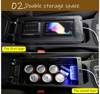 Par Suzuki Vitara elkoņbalsti lodziņā universālo auto centrs konsoles caja modifikācijas piederumi divreiz izvirzīja ar USB