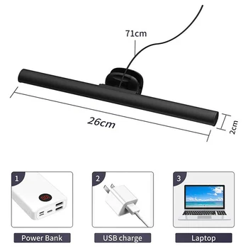 USB Aptumšojami LED Monitoru, Portatīvo datoru Ekrāna daļa lightbar Acu Aizsardzība galda Lampas