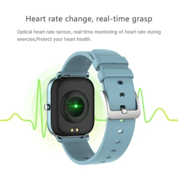 Makibes P8 SmartWatch 2020. Gadam Pilnībā Touch Fitnesa Tracker asinsspiediens Smartband Pulkstenis Valkājamas Ierīces GTS Multi-valodas