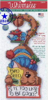 Augstākās Kvalitātes Jauki Skaitot Cross Stitch Komplekts Suņa Kucēns Ornamentu Rotājumi Putnu Sēklas Vai Tas Ir Pārāk Vēlu, Lai Būtu Laba Dim 72870