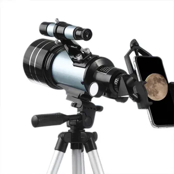Profesionālas Tālummaiņas Astronomisko Teleskopu, Ar Tālruni Klipu Āra HD Nakts Redzamības 150X Refrakcijas Dziļā Kosmosa Mēness Skatīties Dāvanas