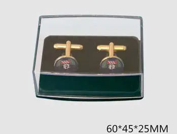 Caurspīdīgs Plastmasas aproču pogas Box Dāvanu Kastē aproču pogas Displejs Turētāju Uzglabāšanas somiņa Vairumtirdzniecības 120pcs/daudz