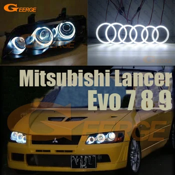 Par Mitsubishi Lancer Evo 7 8 9 2002-2007 Ultra spilgti SMD LED Angel Eyes halo gredzenu komplekts Dienas Gaismas Auto stils Aksesuāri