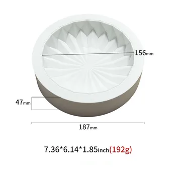 3PCS 3D Origami Uzpūtenis Kūku Veidnes, saldējums, Šokolādes Kūka Pelējuma Pan Dimanta Deserts Silikona Veidnes Bakeware Ģeometriskas formas