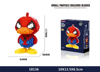 Mini Bloki Super DuckBill Zēns, Liela izmēra Cute Sedz Sence Modelis ķieģeļu Sveiki Montāža brinquedos Bērniem Dāvanas Varonis Rotaļlietas Bērniem