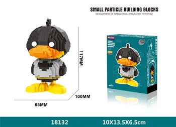 Mini Bloki Super DuckBill Zēns, Liela izmēra Cute Sedz Sence Modelis ķieģeļu Sveiki Montāža brinquedos Bērniem Dāvanas Varonis Rotaļlietas Bērniem