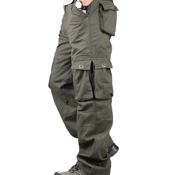 Vīriešu Kravas Bikses Gadījuma Multi Kabatas Taktiskā Militārā Bikses, Pavasara Rudens Kokvilnas Armijas Garās Bikses Pantalon Homme