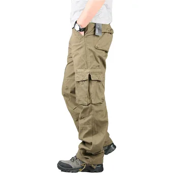 Vīriešu Kravas Bikses Gadījuma Multi Kabatas Taktiskā Militārā Bikses, Pavasara Rudens Kokvilnas Armijas Garās Bikses Pantalon Homme