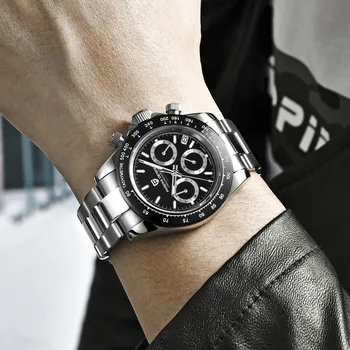 PAGANI DIZAINA vīriešu pulksteņi top zīmola luksusa automātiskā skatīties datums vīriešu kvarca rokas pulksteņi vīriešiem chronograph Japāna VK63 reloj hombre