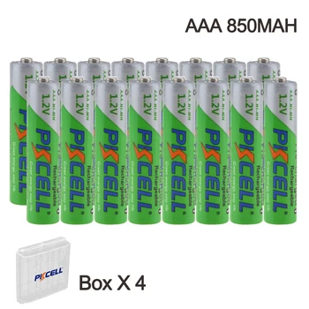 PKCELL AAA Akumulatoru 850mAh 1.2 V NI-MH AAA Zema sevis iztukšošanas 3A Uzlādējamās baterijas pila akumulatoru Digitālā fotokamera
