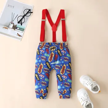 3-18 Mēnešus Zēns uzvalks jaundzimušais meitene boy cartoon tauriņu zeķturi bikses dzimšanas dienas tērpu divdaļīga apģērbs детская одежда