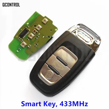 QCONTROL Transportlīdzekļa Smart Key fit Audi A4/S4/A5/S5/Q5 gads 2007. - 2016. gadam, 433MHz ar PCF7945 Čipu Keyless Ierakstu
