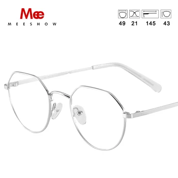 Meeshow titāna sakausējuma brilles rāmis sieviešu modes brilles brilles vīriešiem tuvredzība optisko rāmis Eiropā recepšu brilles