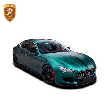 Priekšējā Bufera Spoileris Aizsargs Plāksnes Lūpu Sadalītāja Ķermeņa Komplekta Oglekļa Šķiedras Maserati Ghibli 2018-2020