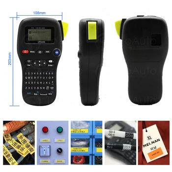 Rokas Pārnēsājamie Bluetooth etiķešu Printeri QWERTY Pilnā Tastatūra 203DPI, AC & AA Batterie 2 Barošanas Veids DIY etiķešu Drukāšana