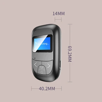 T14 2 in 1 Bluetooth 5.0 LCD Displejs Audio Uztvērēju, Raidītāju un Adapteri Auto