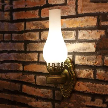 Ķīnas sienas lampas vintage naftas sienas gaismas josla koridora pub guļamistaba, veranda luktura stikls retro Kafejnīca ēdamistaba, gludeklis, sienas lampas krūšturis