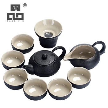 TANGPIN melnās keramikas trauki tējkannas tējkannas tējas tases porcelāna ķīniešu kung fu tējas komplekts drinkware