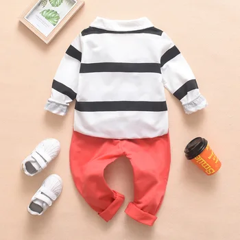 Mode Bērnu Apģērba Komplekts Zēniem ar garām piedurknēm Cute Gadījuma baby Top+bērnu bikses Bērniem, Drēbes, uzstādīt