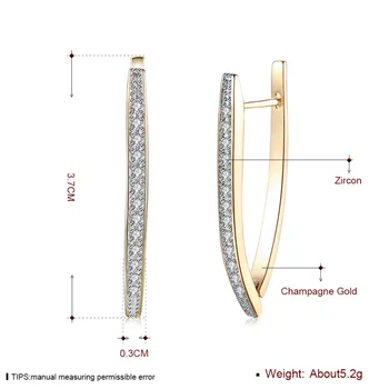 Rolilason ilgi zircon 925 zelta auskari elegants biznesa dāvanas sievietēm ekskluzīvas izveidi Je1212