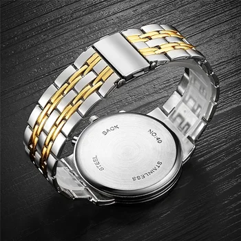 2020 Skatīties Vīrieši Jaunu Modes Luksusa Kvarca Rokas pulksteni Zelta Nerūsējošā Tērauda Vīriešu Pulksteņi Vīriešu Pulkstenis Masculino Relogio reloj hombre