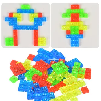 2colors Radošo Intelektuālo Spēli Tangram Matemātikas Rotaļlietas, Celtniecības Bloki, 2 in 1 galda Spēle Bērniem Puses Rotaļlieta Bērniem