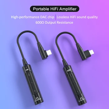 SoundMAGIC A30 Portatīvo HiFi Pastiprinātājs USB DAC Tips C līdz 3,5 mm Austiņu Pastiprinātāju Adapteri Android Tālruņiem