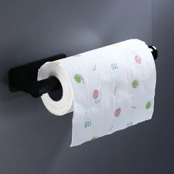 Vannas istaba papīra turētāji melnās sienas uzstādīts skrūvi bezmaksas uzstādīšana tualetes papīra ruļļu stends maisītājs virtuves audu roll turētājs