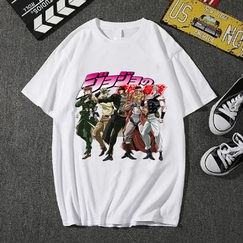 JoJo Dīvaino Piedzīvojumu Smieklīgi T-krekli Cilvēks sieviešu Japānas Anime Unisex Streetwear T-krekls Ikdienas Īsās Piedurknes T Homme