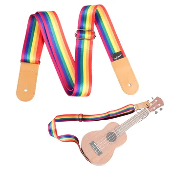 Regulējams Multicolor havajiešu ģitāra Siksniņas Mīksta Neilona Jostu, Havajiešu Ģitāra havajiešu ģitāra--Siksna TIKAI