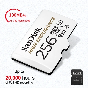 SanDisk Atmiņas Kartes Augstu Izturības Video Monitorings 32GB 64GB MicroSD atmiņas Karti SDHC/SDXC C10 100MB/s TF Karte Video Monitorings