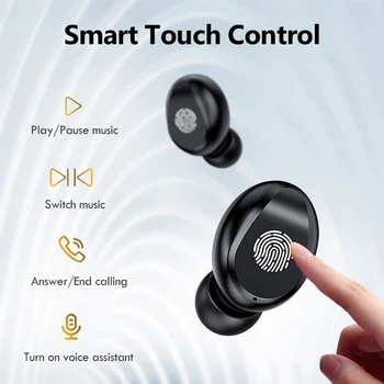 F9 Bluetooth Bezvadu Austiņas Touch Kontroli Earbuds LED Power Displejs Uzlādēšanas Lodziņā TWS Bluetooth Sporta Pumpuri Xiaomi iphone