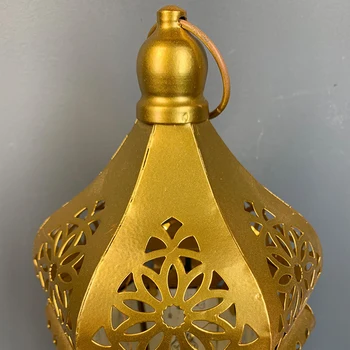 Zelta LED Gaismas Laternu Eid Mubarak Ramadāna Lampu Mājas Islāma Piederumi