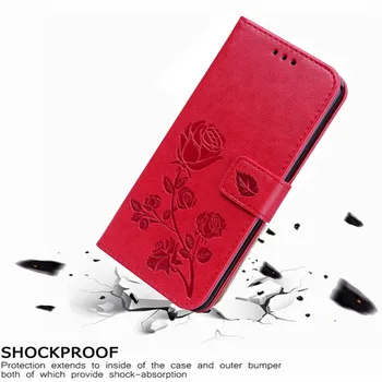 Luksusa Āda Flip-Grāmatu Gadījumā, Huawei Honor 5C Euro krievijas Nav pirkstu Nospiedumu GT3 Rose Puķu Seifs Stāvēt Tālruņa Vāciņu