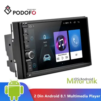 Podofo 2 Din Android 8.1 Auto Multimedia Player 7
