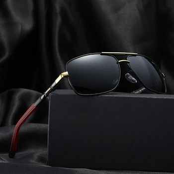 Polarizētās Saulesbrilles, Vīriešu Klasisko Saules Brilles UV400 Pārklājuma Objektīvs Sakausējuma Rāmis Braukšanas Brilles Vīriešiem H8724
