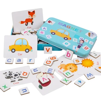 Pirmsskolas izglītības rotaļlietas, Magnētiskās alfabēta rakstībā bērnu izglītības rotaļlietas, izglītība, Montessori materiāli