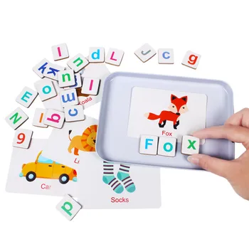 Pirmsskolas izglītības rotaļlietas, Magnētiskās alfabēta rakstībā bērnu izglītības rotaļlietas, izglītība, Montessori materiāli