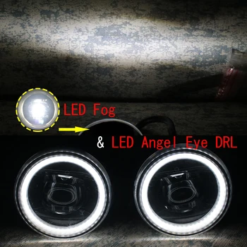 LED Miglas lukturi Cut-Line Objektīvs Opel Corsa D OPC 2007-par Vauxhall VXR Led Angel Eye DRL Dienas Gaitas Lukturi Priekšā 2GAB