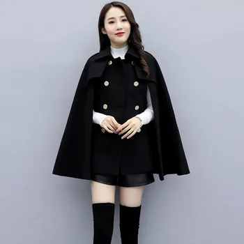 Vidēja garuma Mīksti Vilnas Apmetnis Sieviešu Virsdrēbes Rudens Ziemas korejas 2021 Plus Lieluma Moda Abrigo Mujer Dubultā Krūtīm Modes Mētelis
