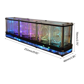 DIY Komplekti RGB LED Atdarināt Mirdzumu Caurules Pulksteni LED Mūzikas Spektru Laiks caurules Nakts gaisma Pilnu Krāsu RGB Mājas Apdare Dāvanu