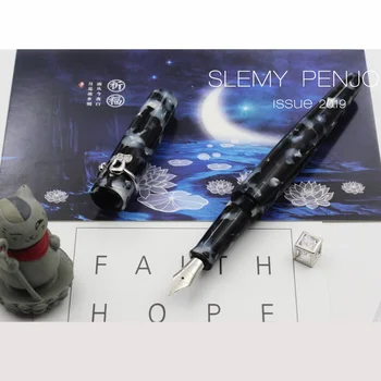 Kioto Kaķis Gredzenu Strūklaka Pildspalvu Metāla, Nerūsējošā Tērauda Jaunu Broen Krāsu Tintes Pildspalvu Smalkas Pērļu EF/F Rakstot Dāvanu Skolai Biroja Piederumi
