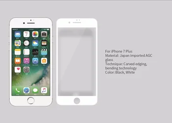 10pcs/daudz Vairumtirdzniecības Nillkin iPhone 7 plus Rūdīts Stikls Pilnībā Segtu 3D CP+ Max Anti-Sprādziena Ekrāna Aizsargs, Lai iPhone7 plus